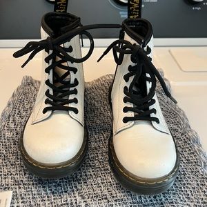 Girls size 11 doc martens white
